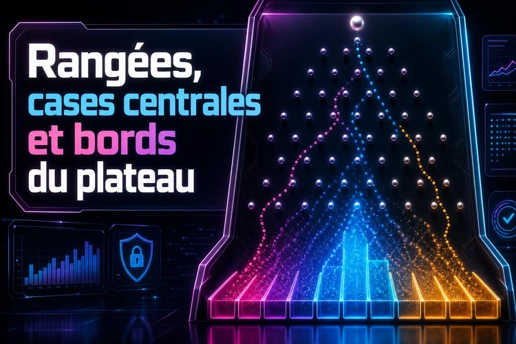 Rangées, cases centrales et bords du plateau